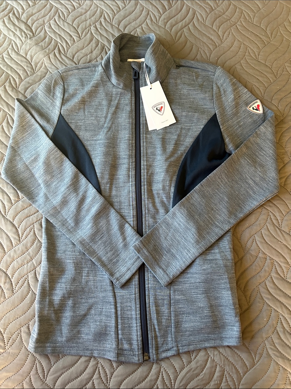 NWT - Rossignol Heather Blue/Gray Full-Zip Athletic Jacket